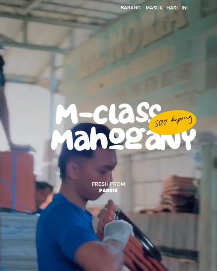 Bongkar muat genteng keramik M-Class Mahogany