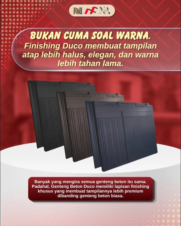 Genteng beton Duco tiga warna