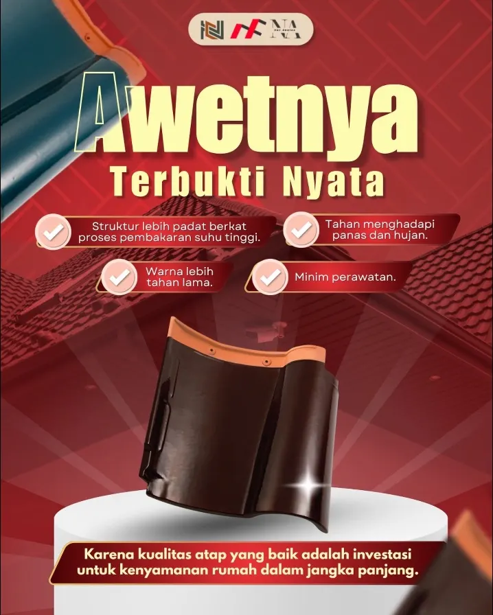 Genteng keramik berglasir